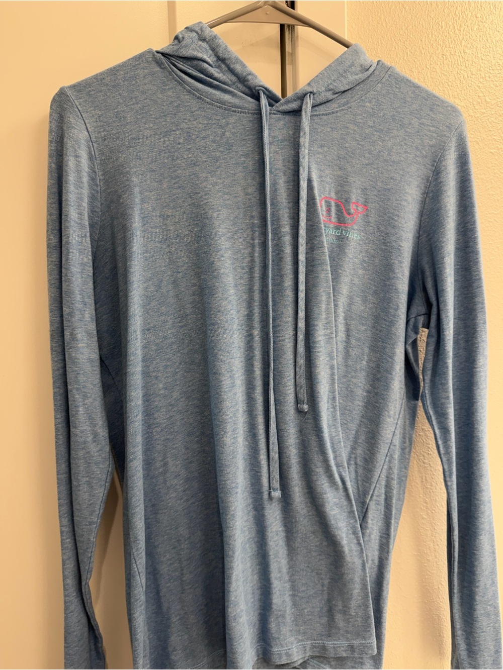 Light Blue Hoodie Sweatshirt with Whale Logo - women